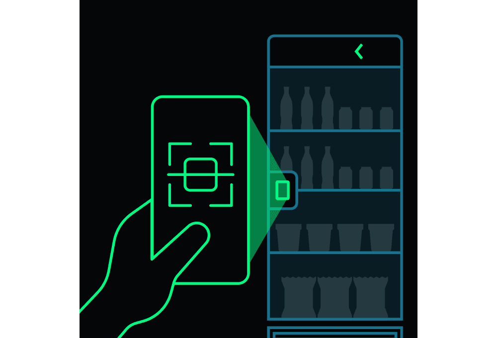 Customer scanning at A-POP